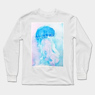 Jellyfish Watercolor Hand Painted Long Sleeve T-Shirt